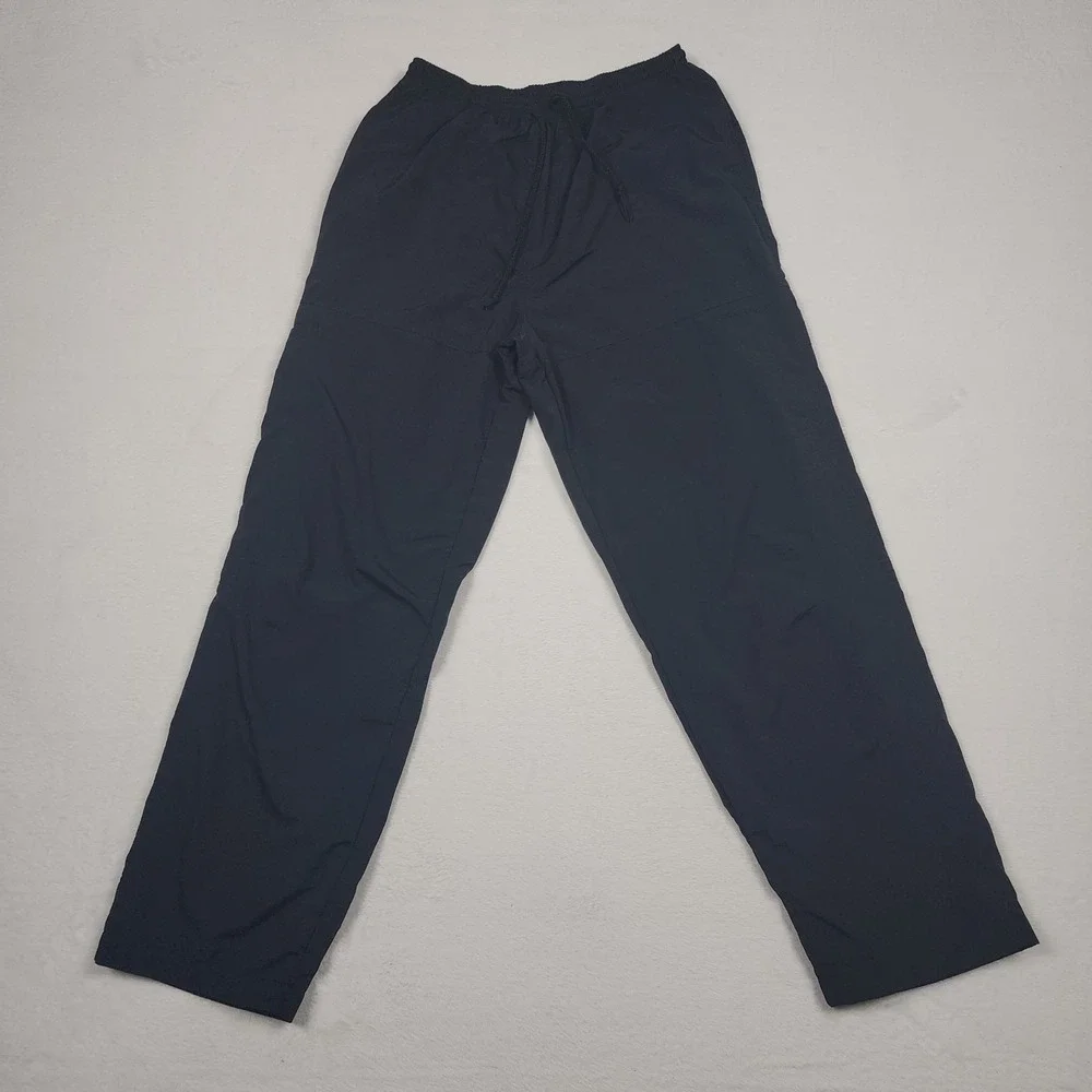 Vintage Reebok Windbreaker Track Pants Mens Size Large Black Nylon Mesh Lined